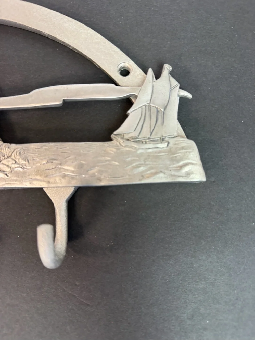 Lighthouse Coat Hook Seagull Pewter by Etain Ziin 2000 Vintage Metal Art